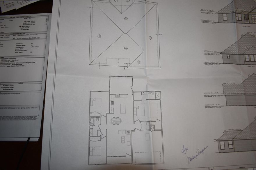 Granite, vinyl plank. sunroom on the back of house ,all brick