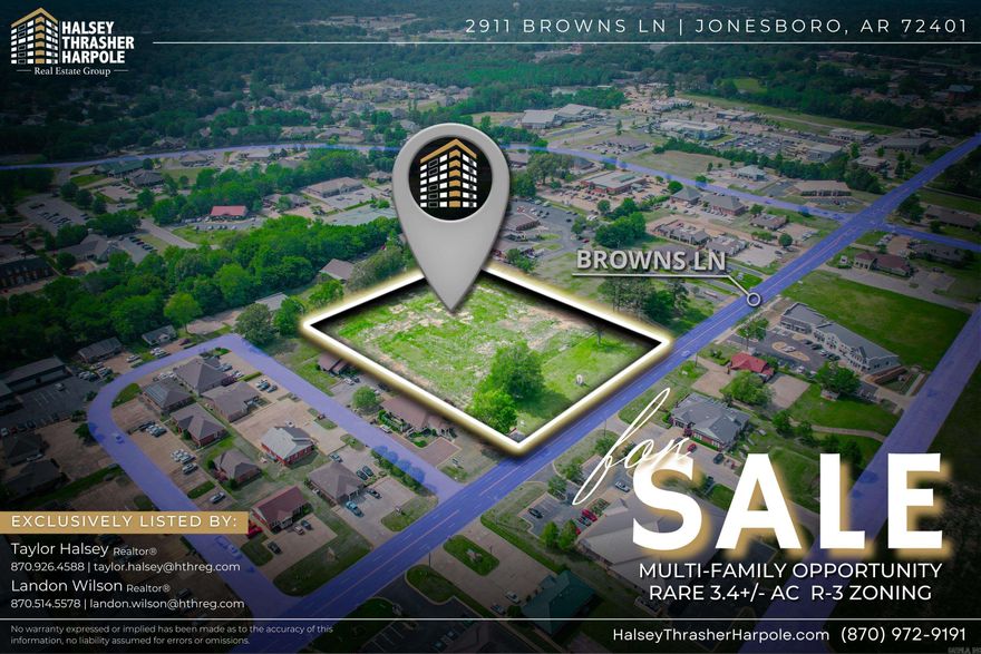 Approximately 3.4 acres, situated at 2911 Browns Lane, offers a prime location within a well-established neighborhood. Close proximity to essential amenities and major roadways ensures convenience for residents and businesses alike. The property's rare R-3 zoning status represents a significant advantage for potential developers. This zoning designation allows for a high density residential development making it perfect for multi-family dwellings. The region's strong real estate market and the scarcity of available properties with R-3 zoning make this opportunity particularly attractive. With a growing population and increased demand for quality housing and amenities, the development at 2911 Browns Lane is well-positioned for a successful venture with substantial potential for long-term economic viability. Additionally, the exciting development of Reedmont is currently under construction just one street over, increasing traffic and generating interest in the neighborhood. The combination of strategic location, desirable zoning, and the potential for various development options makes this property a compelling investment prospect.