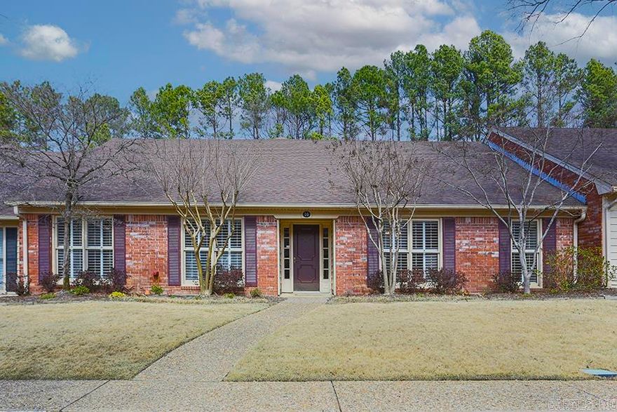 Welcome to this beautifully maintained one-level, 2 or 3 bedrooms, 2.5-bath townhome located in one of Little Rock’s most sought-after gated communities.  Designed for comfortable living, this home features a spacious and functional layout with hard wood floors, updated kitchen with Subzero refrigerator, formal dining room, Great Room with fireplace, built-ins and wall of windows looking into a landscaped private courtyard.  Two generously sized bedrooms, plus a study with closet and built-ins that can easily function as a third bedroom, along with 2.5 baths.  Primary bedroom has extensive closet space, also enjoys views and access to courtyard.  Great Outdoor living space with a charming covered porch—perfect for entertaining!  see agent remarks see agent remarks