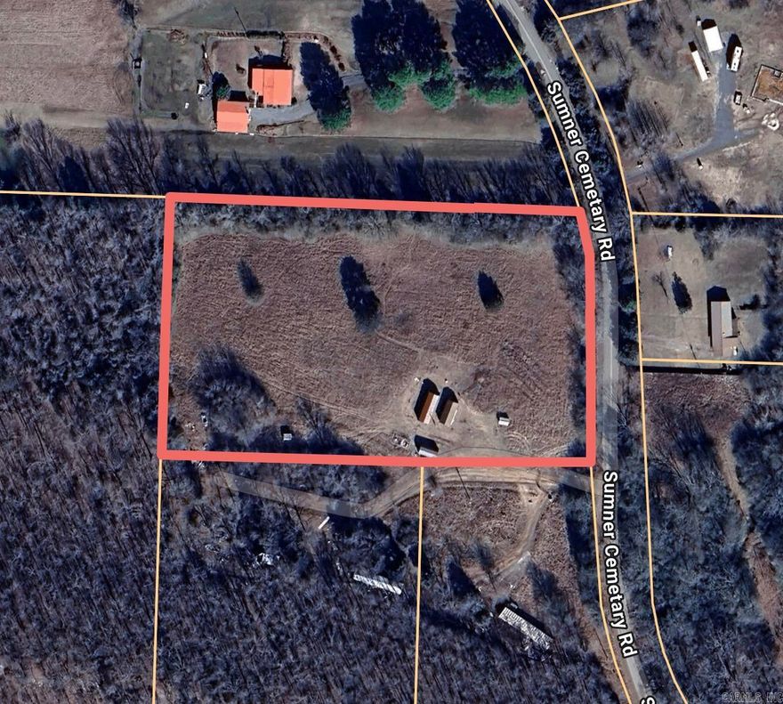 Great property mostly cleared but with trees on the edges for privacy. slight slop towards the road. utilities and septic already installed at proposed home site.