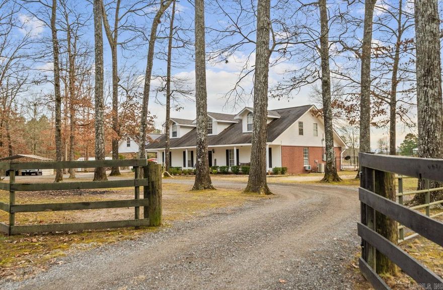 Welcome Home! Beautiful Home Nestled In The Country With 14.75 Acres, A 30x40 Shop, 3+ Acre Stocked Pond, Inground Pool! Home Features An Office, LARGE Laundry Room, & A Sun Room Over Looking The Pool, Pond And Land & So Much More! Fully Fenced, Solar Panels! 2 Bedrooms Down Stairs & 4 Bedrooms Up Stairs! New Water Heater, Fire Place, And So Much More!