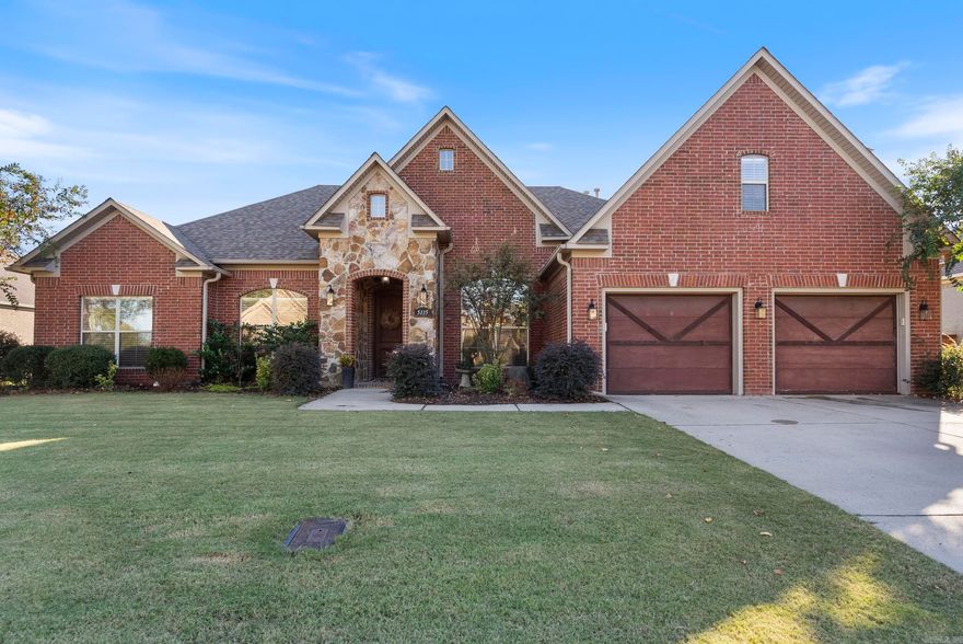 Welcome to this beautiful home in Fieldstone Subdivision! This 4-bedroom, 2.5-bath has a fenced-in backyard and an impressive split floor plan with upstairs bonus room. The kitchen features granite countertops, stainless steel appliances, gas stovetop, breakfast bar, & center island, making it perfect for entertaining. Enjoy formal dining in the elegant dining room or casual meals in the breakfast area. The spacious living room features a striking rock gas fireplace, creating a warm and inviting atmosphere. The large primary suite is complete with double vanities, walk-in shower, jacuzzi tub, & his-and-her closets. Three spacious guest bedrooms, and a versatile bonus room upstairs with a closet and storage. The large laundry room comes with a convenient sink. Step outside to the beautiful backyard, featuring a newly extended covered patio that's perfect for relaxation and outdoor gatherings. This home is a must-see!