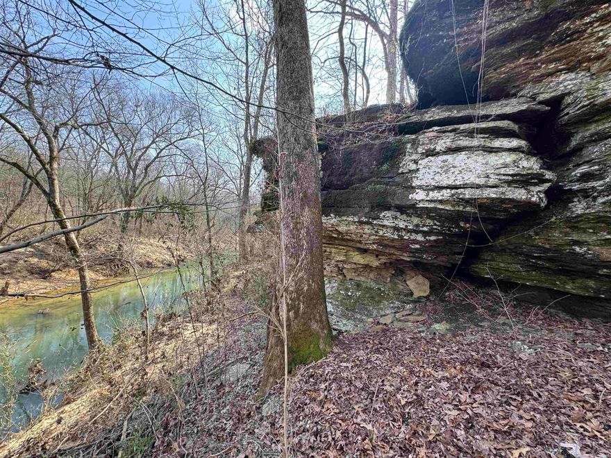Rare 27.62 acre property with 0.4 miles of North Cadron Creek frontage and stunning bluff views. Multiple building sites, mature trees, and established trails add to the charm. Wildlife abounds, making this a perfect retreat. Access is easy with an existing road leading directly to the property. Deeded Easement already in place! Utilities are nearly in place, with a power pole on-site and a water meter ready for installation. A beautiful, private location with endless possibilities!
