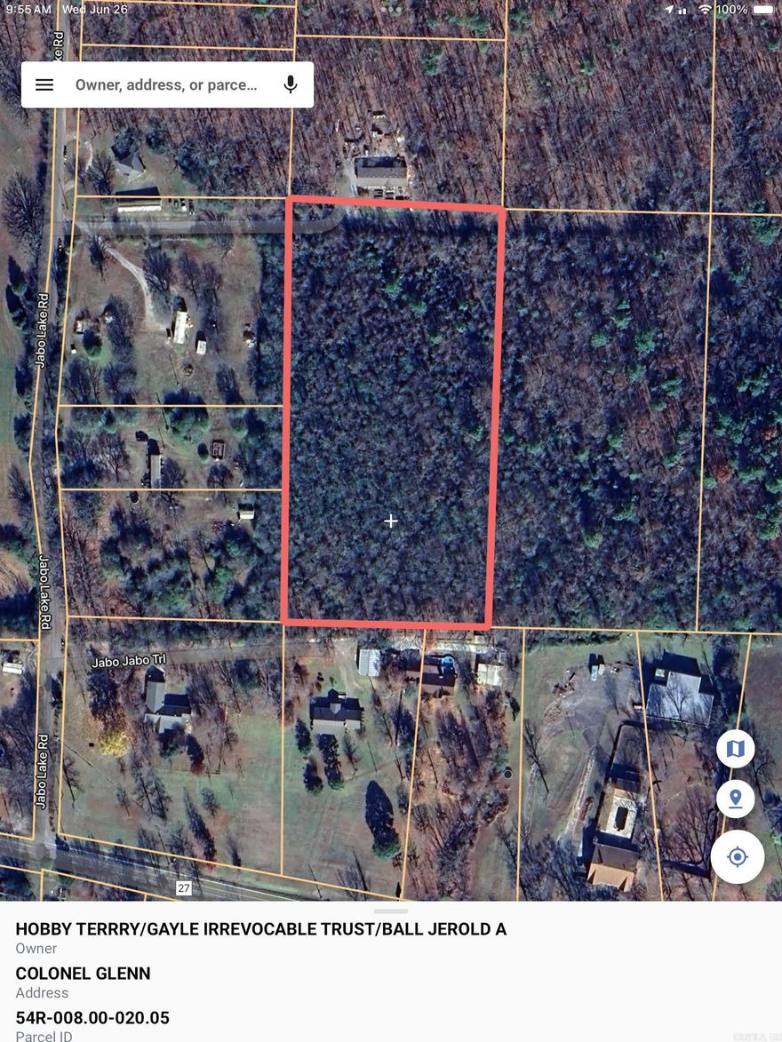 5 Acres outside the city with no restrictions! All wooded just off Colonel Glenn Road. 8 miles from I-430- City water and high speed internet. Build your dream house with plenty of elbow room!