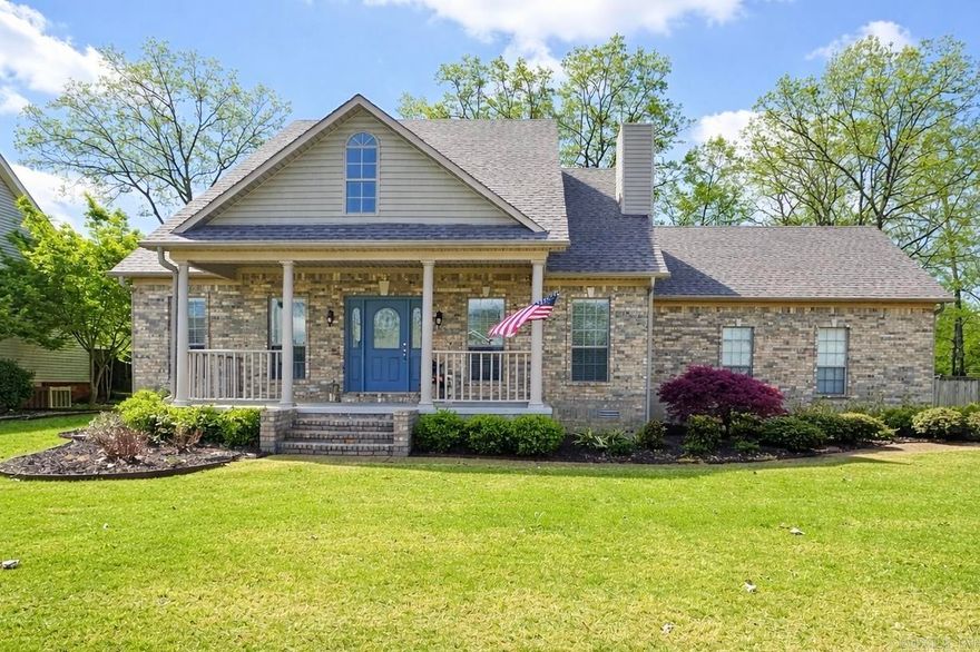 Move-in ready 3 bedroom, 2 bathroom home with a double garage and major updates already done! This home features a desirable split floor plan, spacious master suite with two large walk-in closets, and a vaulted living room with a beautiful gas fireplace. Enjoy outdoor living with a covered front porch, large covered back patio with a swinging porch bed, and a fully fenced privacy backyard with mature landscaping. Storm shelter located in the garage for peace of mind. New HVAC (2022), new roof (2025), and new garage door lifts (2025). All kitchen appliances convey!