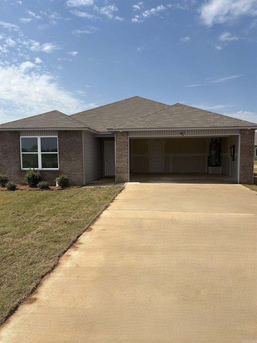 The dreamy Taylor plan! It's all about charm and practicality, from the inviting covered front entry to the well-designed front yard landscaping. The split floor plan with 3 bedrooms and 2 bathrooms offers both privacy and functionality, especially with the spacious master suite featuring his and her closets—perfect for organizing your wardrobe effortlessly. The kitchen is the heart of the home, boasting energy-efficient appliances that not only make cooking a breeze but also contribute to sustainability. The spacious laundry room conveniently located near the garage adds to the practicality of daily chores. The Taylor plan is designed with both aesthetics and everyday living in mind, making it a delightful option for anyone looking for a comfortable and stylish home.   **SEE SHOWING REMARKS & AGENT REMARKS FOR IMPORTANT INFORMATION**