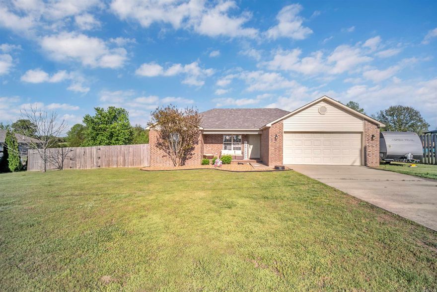 Welcome to this charming brick home nestled in a peaceful neighborhood on the edge of Quitman. This 3-bedroom, 2-bath residence on .75 acre offers a split floor plan with a spacious living area and a kitchen/dining combo. Recent updates include roof and HVAC within last 5 years and Water Heater in 2023! The large, fenced-in backyard is perfect for pets, kids or your very own private oasis! Schedule your showings today!