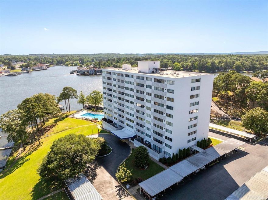 Welcome to your dream retreat in the heart of Hot Springs Nat'l Park located on Lake Hamilton. This wonderful condo offers 2 bedrooms and 2 full baths, open living space with dining area. Nice kitchen with new backsplash and bright cabinets. Luxury vinyl flooring was just installed replacing carpet. Beautiful big windows for lake views and a welcoming balcony. This one is priced just right so call for your viewing appointment fast!