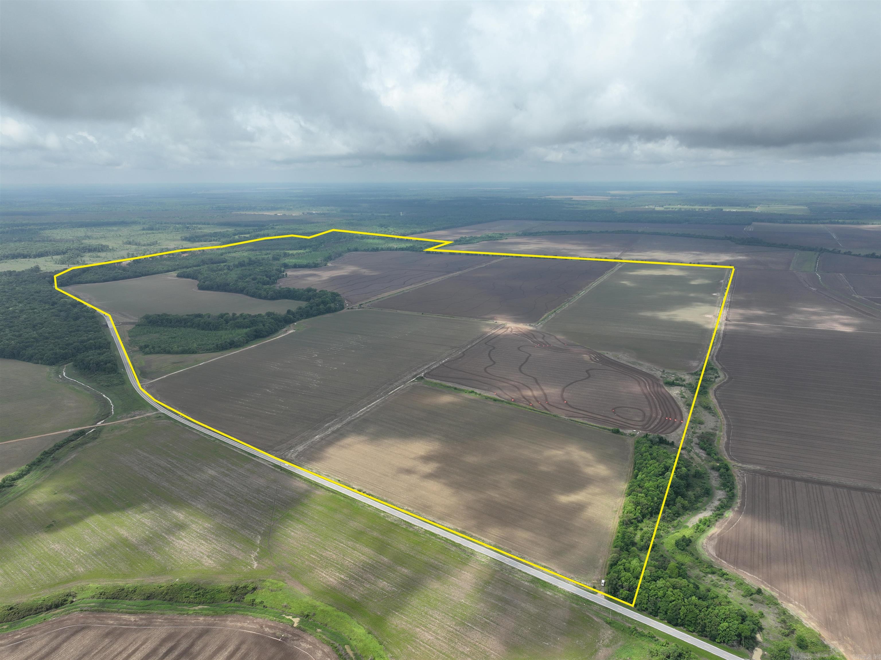 This 831-acre tract offers the perfect blend of income-producing farmland and top-tier recreational ground, conveniently located with direct frontage along Highway 138. The property features approximately 535 acres of fully irrigated tillable land supported by six wells, along with 296 acres of natural habitat, providing a rare balance of farm income and outdoor opportunity. Fertile Perry clay soils and nearly 90% leveled topography make the farm ideal for efficient rice and soybean production, backed by a strong management history and a current tenant lease option for buyers seeking immediate return. Established deer stands, food plots, and an interior trail system offer excellent access for hunting and wildlife management.