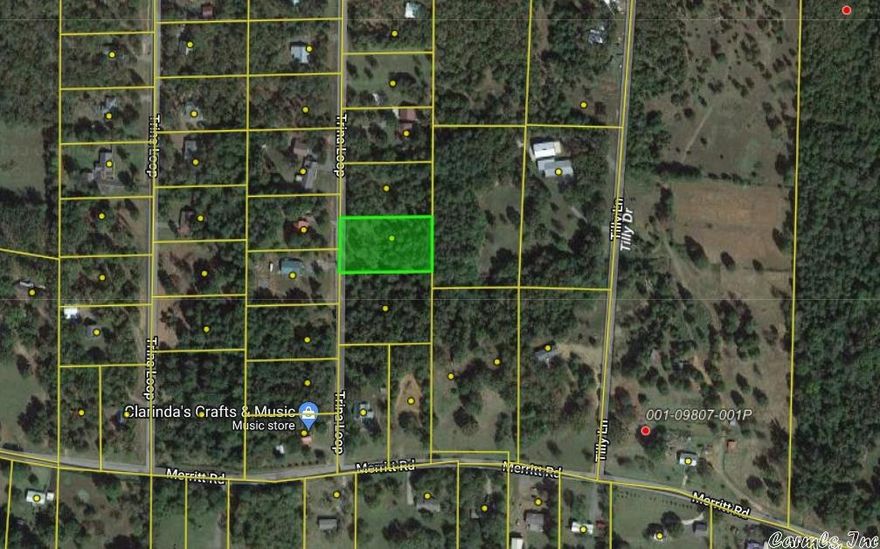 One acre residential lot for sale off Merritt Road.  Good Area