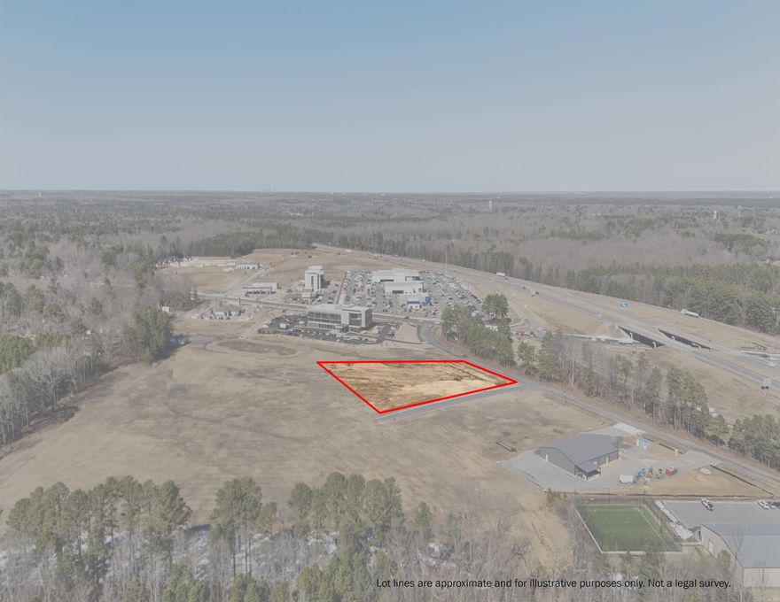 2.5 acres acres of PRIME commercial land- ready for development! Located behind Relyance Bank with Claud Road frontage, this is a great spot for your business! I530 visibility with lots of traffic! Check survey in pictures and under documents to see location of the 2.5 acres.
