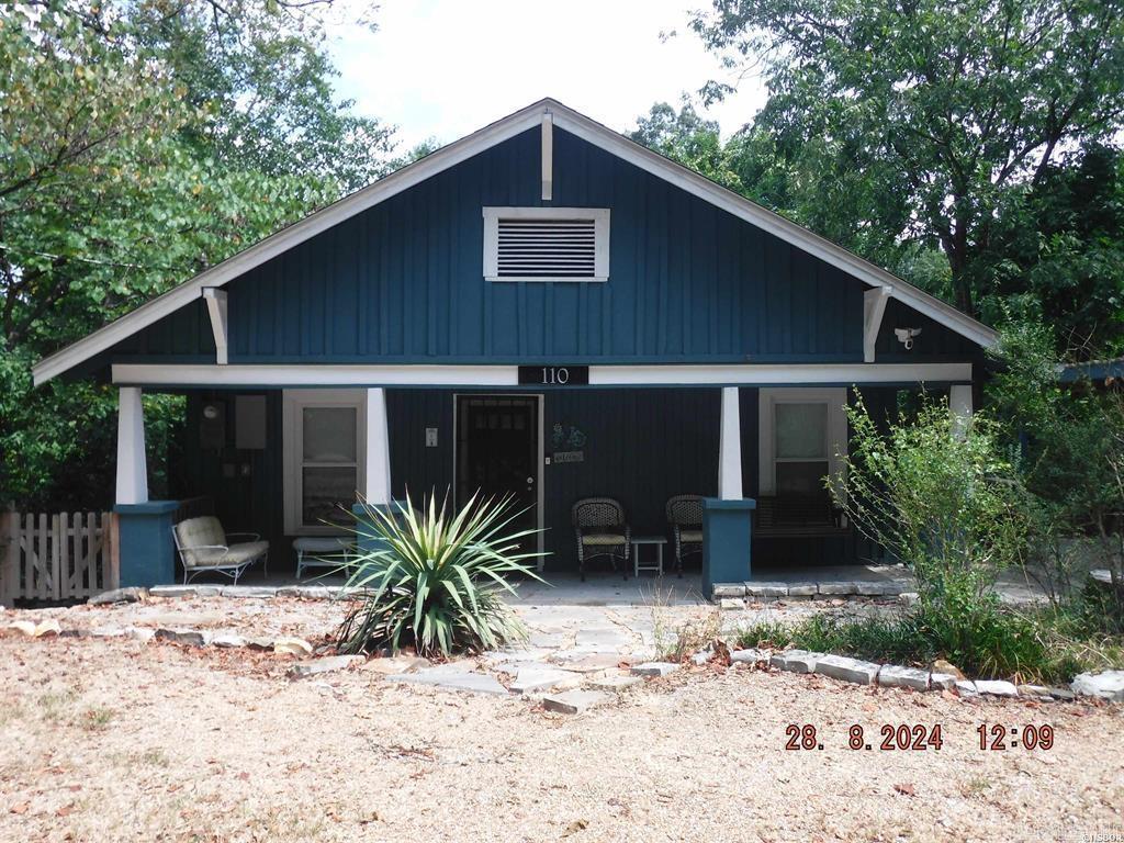 Hillside Bungalow in the heart of downtown Hot Springs. Just off Park Ave. Only a few mins to bath house row or the Pullman Trailhead. This cozy 3/2 retreat offers a quiet feeling that would make you think you're in the country but yet you have all that HS has to offer within minutes. Complete remodel in 2021 including appliances. There is also over 600 sq ft of basement space that could be finished out. Seller has an STR license that can transfer after closing. Currently a nightly rental with a great financial track record and bookings. It's being offered fully furnished and turn key. Some key features are covered front porch, carport, great patio/yard space, fully furnished, one full size washer/dryer, 1 stackable washer/dryer, additional space, future bookings.