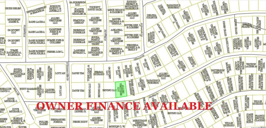4 payments of $237.50 to finance and own. Cash buyers can pay by debit or credit card as well. Nice lot to develop or hold for future value. Public water and electric are available to run to property and will need septic. Owner/agent. Buyer responsible for any/all taxes and lots sold "as-is". Quit claim deed conveys. Parcel ID# 800-12656-000