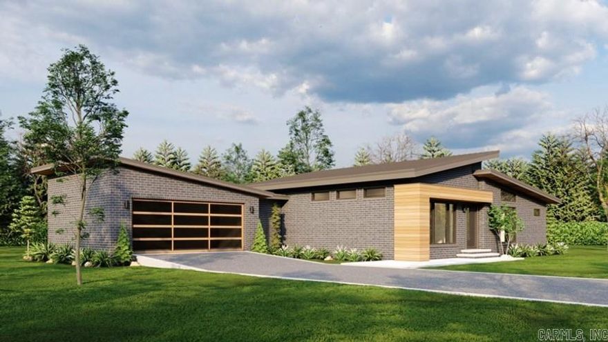 Welcome to Dry Fly Court, where modern design meets Ozark charm! This beautifully crafted 1,659 sq ft new construction home offers 3 bedrooms, 2 baths, and a spacious  22’8 x 30 garage—perfect for storing your trout boat after a day on the world-famous White River, just steps away at Denton Ferry Bottoms. Inside, vaulted ceilings and luxury vinyl flooring set the stage for light-filled living spaces. The European-inspired kitchen showcases quartz countertops, sleek cabinetry, and modern finishes, while the primary suite features a walk-in shower for everyday luxury. Step outside to a cedar-arbor covered patio, ideal for soaking in country views of rolling pastureland and the beauty of the Ozarks. Whether you’re an avid angler or simply seeking a serene lifestyle, this home blends functionality and style with the natural beauty of one of Arkansas’ most iconic trout-fishing destinations. Estimated completion date February 2026