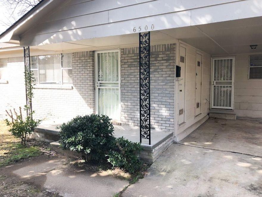 This three bedroom house is located on the corner of 65th and Carolina. It has a large fenced yard with a patio and a carport. It is carpeted throughout. There are also tile floors, ceiling fans and window coverings, central heat and air and washer/dryer connections. The kitchen is furnished with a gas stove, refrigerator and dishwasher. There is also a $33 per month alarm fee. The tenant will pay gas, water, and electric, and be responsible for yard care. Sorry, no pets and no smoking.