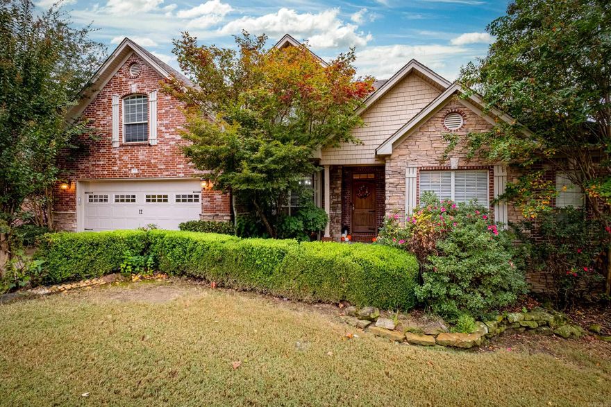 Fabulous Chenal home on a quiet cul-de-sac in a fantastic neighborhood!  With 5 bedrooms and 3 1/2 baths, this traditional 3-level is a family's dream.  Welcoming entry opens to a handsome living space with tall ceilings and lots of natural light. Open concept kitchen/den/casual dining & breakfast bar. Updates throughout with granite slab in kitchen with stainless steel appliances.  Generous primary suite with tray ceilings and plenty of space in the bathroom.  Extra main level en suite bed/bath + 3 bedrooms upstairs with another full bath. Office plus 291 sf of bonus space in lower level (included in sq footage), which could be play/media room. 2-tier deck and an oversize backyard that sits next to wooded space.  New roof 2024.   This is a super special home nestled in a wonderful setting close to the neighborhood pool/park, schools and the Promenade.  Come see today!