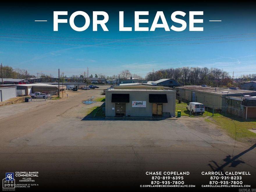 Coldwell Banker Commercial - VC is pleased to present 1200 Falls Street, Jonesboro, AR 72401. This +/- 3,160 SF space offers a unique opportunity rarely found in the current market. The existing layout features well-appointed office space at the front of the building, complemented by a large open area suitable for a wide range of operational uses.