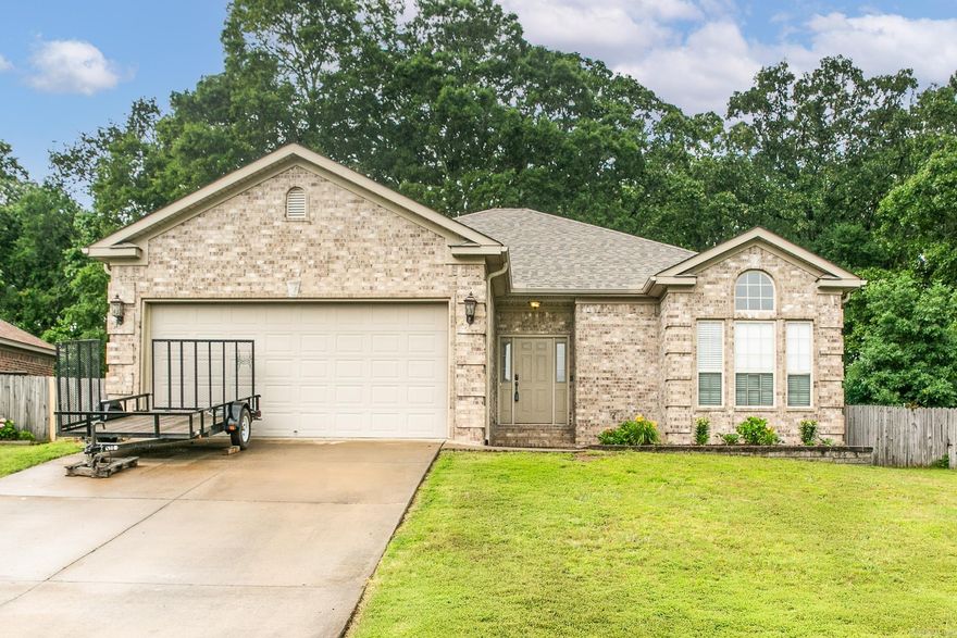 *** Fresh coat of paint on walls and trim coming this week! Replacing carpet with laminate this week as well.  *** This Original custom built home is in the popular Cross Creek subdivision and Cabot School District. Very close to the interstate access and within 15 min from the LRAFB! This home features a Built in Media Center in the spacious Great room. The Kitchen offers S/S appliances, island bar and a Large pantry! The Master features tray ceiling, HIS/HER vanities and a huge wrap around closet! Both spare bedrooms have large walk in closets! The fully fenced in backyard backs up the woods for extra privacy and has a spacious covered patio. Storage Building Stays.  ** Just had air ducts cleaned out and a Remehalo UV Light installed. HVAC (2018). Water Heater (2022). Roof (2023). *** The wall from the master bedroom to the livingroom is SOUND PROOF! ***
