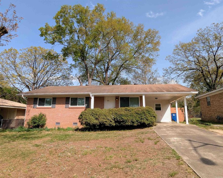 This lovely one-level, 3-bedroom, 1.5-bath home is a fantastic opportunity for first-time home buyers or those seeking a solid investment property. As you step inside, the welcoming living and dining space creates a warm and inviting ambiance, complemented by original hardwood floors that flow throughout the living areas. The fully fenced backyard offers plenty of space to play, garden, and relax, making it ideal for outdoor enjoyment. Additional features include a covered carport, separate laundry room, and a storage/utility shed for extra convenience. A new hot water heater was installed in December 2023. Conveniently situated with easy access to the interstate, shopping, and dining, this home provides both comfort and convenience right at your doorstep.