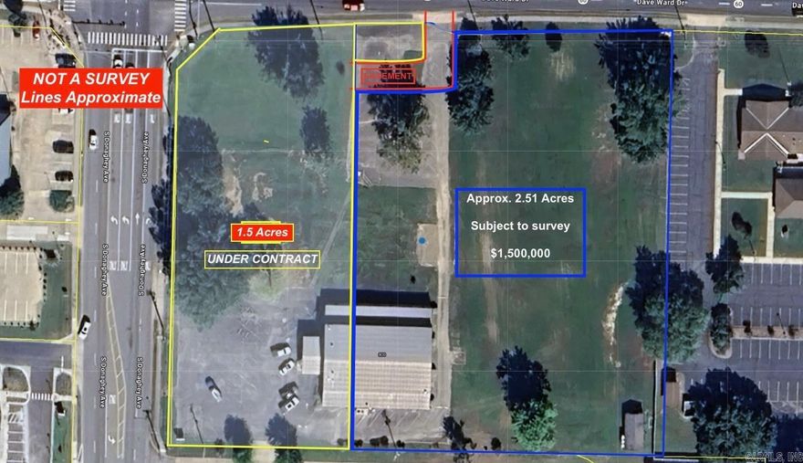 Prime location! Across from University of Central Arkansas (UCA) soccer field. Traffic count is about 34,000 cars per day! Approx. road frontage is 420' on Donaghey Avenue and 470' on Dave Ward Drive. All utilities available. Currently zoned S1. May split the property.