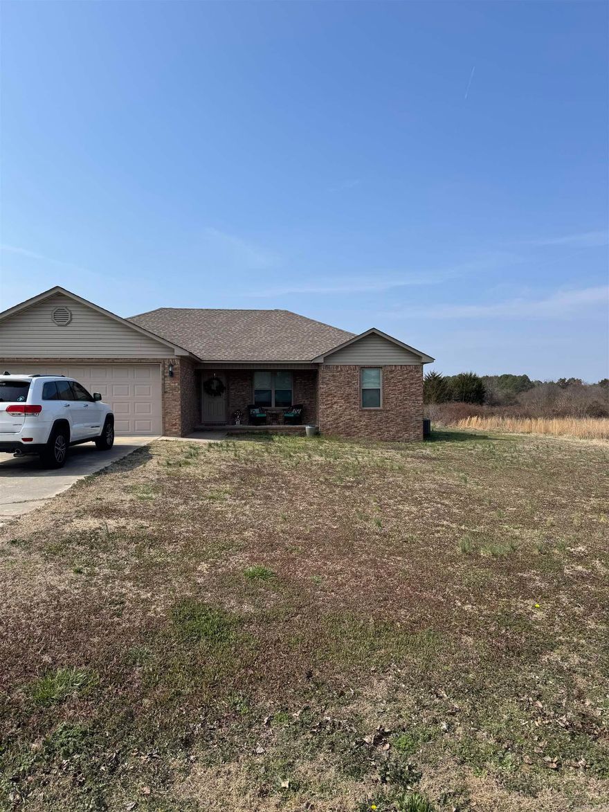 Come Check out this great 3 Bed 2 bath home on approximately .75 acres located in a quiet peaceful neighborhood just outside Quitman city limits. The property features a split floor plan, and a small fenced in area in the back yard. Call to schedule a showing today.