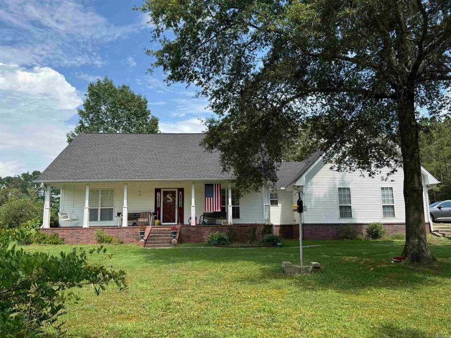 Looking for a little more space between you and your neighbor...check this one out!!  2100 sf on 3 ACRES!  Possibilities are endless!!  Primary bedroom and large ensuite downstairs separate from the other two large bedrooms.  Upstairs has a huge unfinished bonus room / floored attic area. Use for storage or finish it out and have a really large bedroom.  Also upstairs - an office/bedroom and an unfinished 1/2 bath.