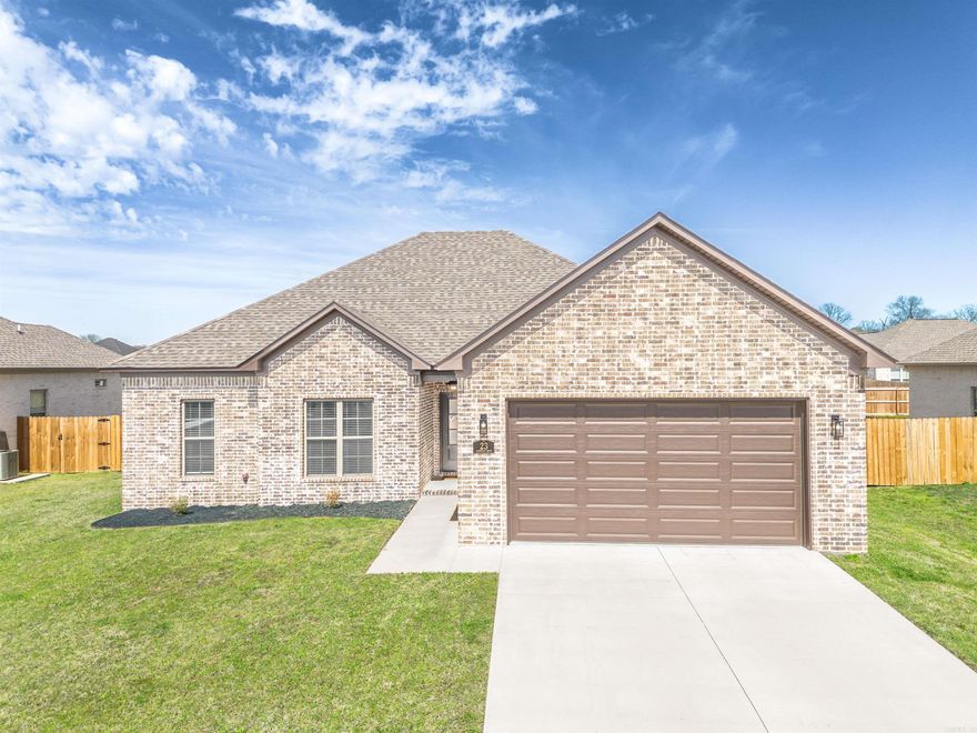 Looking for a turn key home in Greenbrier school district? Then look no further, I’ve got the perfect home for you! Check out this beautiful three bedroom/two full bathroom home in the desired East Meadows Subdivision. This stunning brick home was built in 2024 so everything is like brand new. There’s even a new 6ft wooden privacy fence and Ring doorbell security system. New blinds have been installed in all of the windows. The refrigerator conveys with the home. LVT floors throughout and granite counter tops in the kitchen & in the bathrooms. The dinning room has views of the covered porch and patio. This home has both an open floor plan and also a split floor plan. Down the hallway are two guest bedrooms and full bathroom with double sinks. All of the closets are walk-in with lots of storage space throughout this home. On the other side of house is the primary bedroom/en suite with double sinks, walk-in shower with big closets on each side. The backyard is huge and so is the storage closet inside of the garage. High speed fiber optic internet is in the area. Located in award winning Greenbrier School District. This home is only 2 years old so everything is like new! Call today!