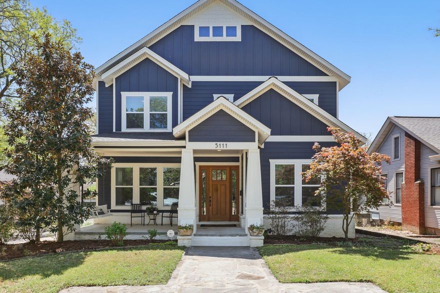 Step into luxury & comfort with this stunning home. Thoughtfully designed and impeccably maintained, it offers sophisticated living with energy efficient features. Upon entry there's a beautiful sitting room and an abundance of natural light throughout the home. Off the hallway is an area that includes the laundry room, office/homework space, and additional storage. The kitchen has quartzite countertops, custom cabinetry, a walk-in pantry, stainless steel appliances, and it is open to the living room with a fireplace and a built in speaker system.  The primary suite is on the main level, featuring an ensuite bath with a soaking tub, a glass-enclosed shower, and a spacious walk-in closet. The upstairs opens onto a second living area with four additional bedrooms with walk-in closets and  two that share a jack & jill bathroom.  Outside, enjoy seamless indoor-outdoor living with a covered porch with a fireplace, patio, professionally designed landscaped yard, irrigation system on a separate meter, raised bed garden oasis, and a fully fenced backyard. A two-car detached garage and fully floored attics in both the home AND garage offers tons of storage. Agents see remarks.