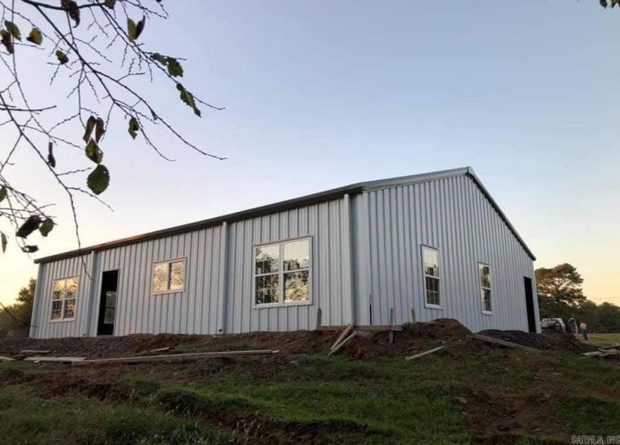 Home is mid-way through construction, will require cash or bank loan who is willing to finish the construction. They are selling due to out of state job transfer, this leaves the buyer the opportunity to customize the finishing touches the way they would like! The land is such a great mix of pastures and timber with a clear cool creek flowing through. What an opportunity to own a place like this! Tons of clearing and land work has been done, beautiful walking trail that feels like a state park and borders the creek. See attached video and documents to see the plans for the finished product. MUST SEE! Agents see notes.