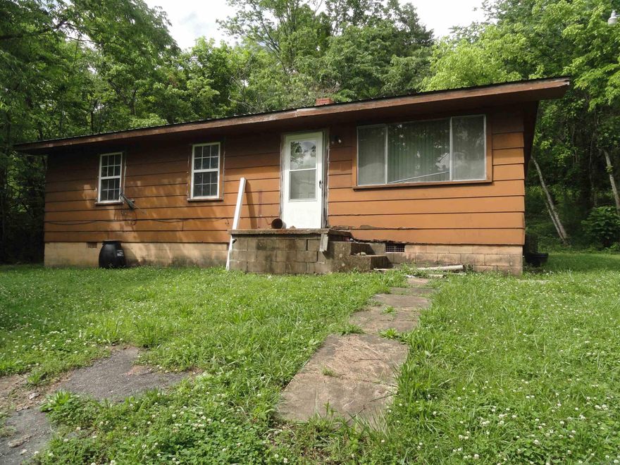 Fixer-Upper Opportunity at the Edge of Town – 3 Bed, 1 Bath with metal roof on 1 Acre! If you're looking for a great investment or your next renovation project, this property is packed with potential! Situated on a 1-acre lot at the edge of town, this 3-bedroom, 1-bathroom home offers 1,120 square feet of living space and the chance to create something truly special. Featuring central heating and cooling, this home provides the modern comfort you need while you make it your own. With some TLC and sweat equity—including floor joist and rim joist repairs, new flooring, and addressing a water drainage issue—this property could shine once again. The 1 acre property has a nice sized yard on the right side of the house that could be used for a garden area or play area for the kids with a wooded area up the hill behind the house. Whether you're a seasoned renovator or a first-time buyer ready to build equity, this is an affordable chance to customize a home to your taste. Great potential for equity growth. Don’t miss this opportunity to bring your vision to life—schedule a showing today and imagine the possibilities! Sold as-is. Cash or renovation loan preferred. Inside pics coming.