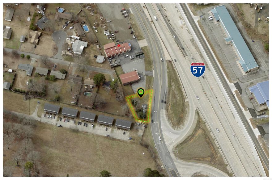 Commercial lot ready for development.