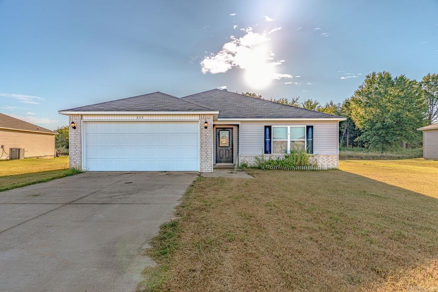 Welcome to Market 357 Emma Drive, located in the  Brookland Hills Subdivision. This beautiful home, in the Brookland School District, features 3 bedrooms and 2 bathrooms with an open, functional layout designed for both comfort and convenience. Step inside to find tall ceilings, neutral finishes, and fresh paint that brighten the living spaces. The kitchen, dining, and living areas flow seamlessly together with stylish luxury vinyl flooring, creating the perfect environment for everyday living or entertaining. Storage is never an issue with spacious closets throughout and a dedicated laundry room with pantry space. After a long day, unwind on the covered back patio, ideal for relaxing. Located near Paragould and Jonesboro, this home may qualify for zero down financing (if you meet the requirements), making it a perfect place for you to call home.  Call today to schedule a tour!
