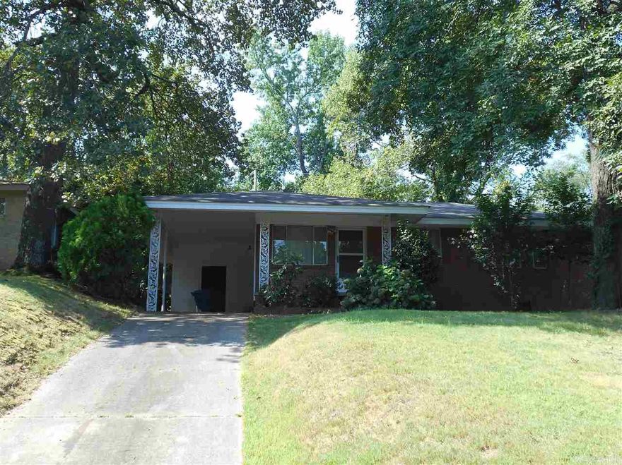 Available mid - August, this three-bedroom house is located in Broadmoor near UALR. It has a carport and a fenced yard, central heat and air, washer/dryer connections. Inside are beautiful hardwood floors and window coverings throughout the house. The kitchen is furnished with refrigerator, electric stove, and dishwasher. The tenant pays gas, water, and electric, and will be responsible for yard care. Pets are allowed, and this is a non-smoking property.