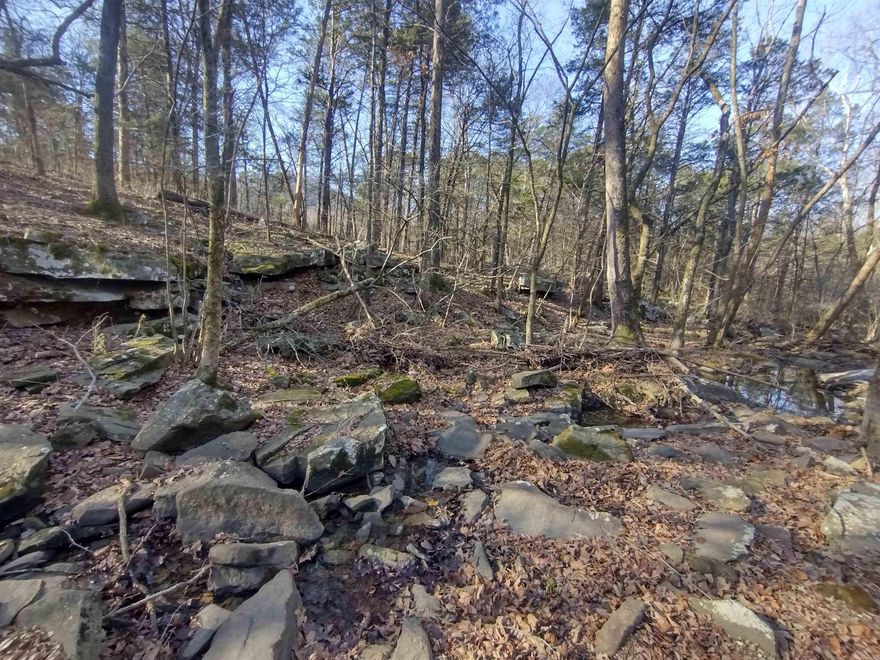 This 5.89 acres offer great building sights with small creek on two sides of property mostly wooded but does have some pasture that needs cleaned up power and water at front of property.