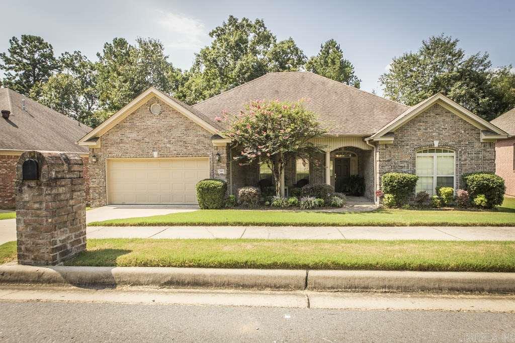One level open floor plan with lots of windows. Glass transoms above doors, decorative columns, hardwood floors, split bedroom plan. 4 Bedrooms and 2 bathrooms. Beautiful lime stone fireplace in great room. Kitchen with granite and stainless appliances with plenty of work space and storage covered back porch that over looks green space. This neighborhood has a wonderful park area with pool and tennis court. One year First American Home Warranty.