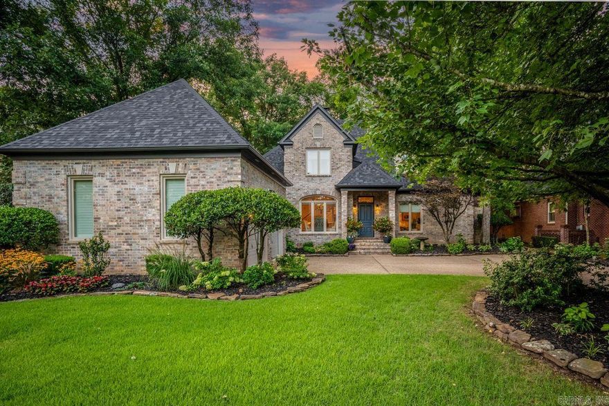 This significantly and beautifully renovated home is in the Chenal Golf Course community on the 3rd hole of the Founderās Course, offering a luxurious and inviting living space. With 3 or 4 bedrooms, it provides ample space for luxurious living. One of the highlights of the property is its stunning view and outside living space oasis. The interior of the home is designed with a focus on spacious, open areas, creating an atmosphere of peace and tranquility throughout. The totally remodeled Chef's kitchen is thoughtfully appointed and equipped to meet every chefās culinary needs, along with the breakfast room and open flow to great room, serves as the heart of the home. The open concept formal dining is inviting and airy.  One of the sellerās favorite features of the property is the screened porch, offering a birds eye encounter with the sights and sounds of the outdoor gardens with beautiful fountain centerpiece, all artistically curated to enhance the overall experience. The house has undergone significant renovations, including a new roof, 2 HVAC systems, and new windows,  kitchen, baths, $20k of "smart shades" and more.Tornado shelter in garage floor easily accommodates 6-8.