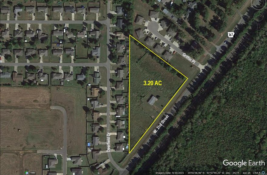 3.20 Acres zoned R-2 Multi-family.  Centrally located between Austin & Ward on Hwy 367/W Second St.  Cabot School District.  With 600' frontage, property offers excellent visibility & access.  Land is level, fenced, & mostly cleared.  Public utilities available including water, sewer & natural gas.  Perfect location for multi-family; duplex, tri-plex, or 4-plex units!