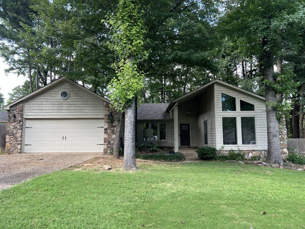 Beautiful rock and cedar house in the desirable Riverland subdivision. New HVAC in 2023. This home also features new flooring and paint throughout as well as new light fixtures, ceiling fans and newer water heater (2021) Updated kitchen and baths include quartz countertops.