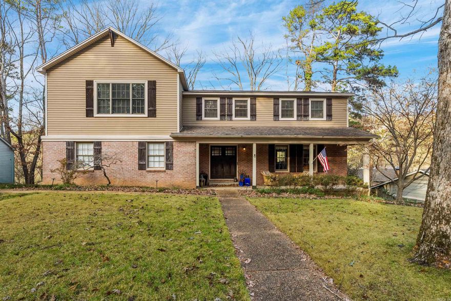 Tucked away on a quiet cul-de-sac in sought-after Foxcroft, this beautiful traditional home offers space, comfort, and a fantastic floorplan. Pretty hardwood floors and light colored interior paint create a bright, move-in ready feel. The main level features two spacious living areas ideal for both entertaining and everyday living also a formal dining and a powder bath. Upstairs, the oversized primary suite is a standout feature with an extra large walk-through closet, private office or sitting area.  The primary bath has a soaking tub, and walk-in tile shower as well as a double vanity. Four other bedrooms as well as two more full bath and the large laundry room make up the upstairs which can hold a large family.  The outdoor living is just as inviting with a large deck overlooking the fully fenced backyard and flagstone firepit.  With 5 bedrooms and 3.5 baths, this home offers excellent flexibility for guests, family, or work-from-home needs. Ideally located just minutes from the Little Rock Racquet Club, as well as shopping, dining, and parks, this is a rare opportunity in one of central Little Rock’s most established and most desired neighborhoods.