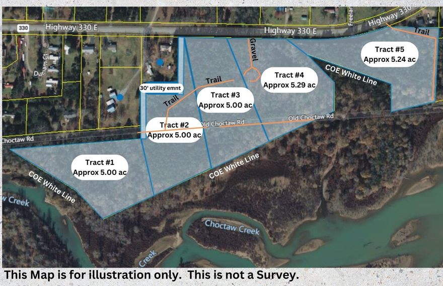 Waterfront Acreage that adjoins the Greers Ferry COE Whiteline.  This property is a must see with more acreage available and only 2.5 miles to Choctaw Marina and 5 minutes to Walmart. No restrictions and utilities available from Clinton Water and Petit Jean Fiber and Electric.