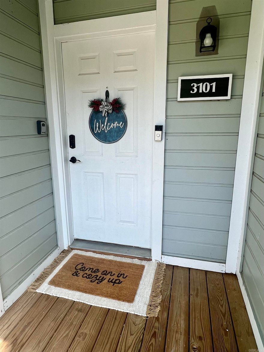 ALL NEW!! Gorgeous Updated efficiency Studio nestled in the woods.  This unit is furnished & turn-key!!  New flooring throughout, recently  painted, adorable kitchen (IKEA items) with 2-burner stove top and island.  Kitchen has smooth surface 2-burner cooktop, refrigerator,  a microwave & other small appliances. Nice full bath. So many uses available, live in full time and enjoy all of the resort amenities, Or have it as a weekend getaway, tor to work from "home", or even use it as an Airbnb when the Owners aren't in town.    Sit and relax on the beautiful  Rear deck,.... it's comfy & it  overlooks a peaceful wooded area.  A wonderful setting, yet very convenient to all Fairfield Bay Resort amenities!!  NOTE:  BY APPOINTMENT ONLY.  Agent Remarks.