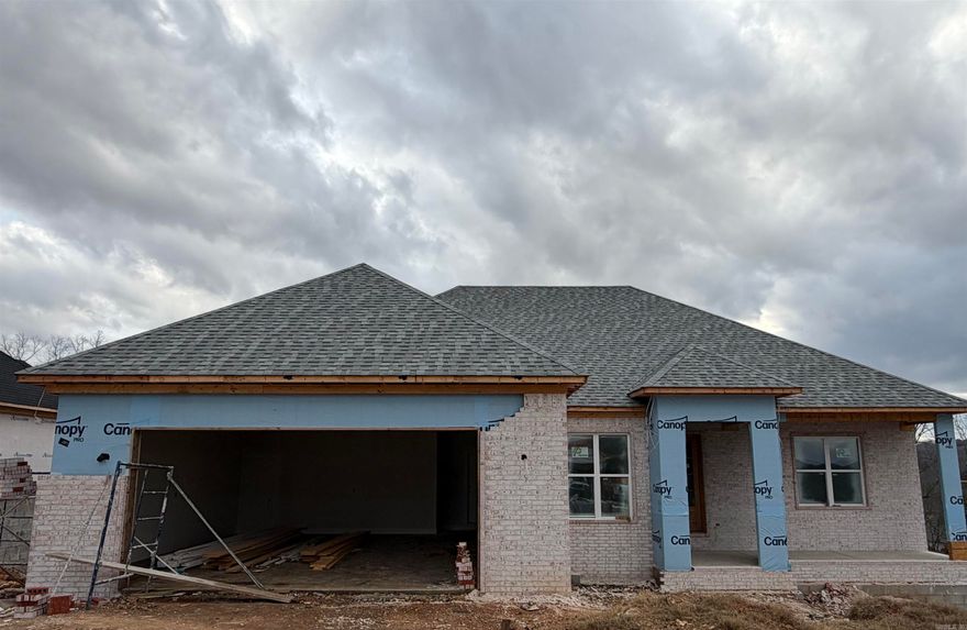 Stunning New Construction: One level 3 bedrooms, 2 baths home features an open floor plan with a main level office. Modern chefs kitchen, luxurious cabinetry, walk in pantry. Step into the luxury master bath with soaking tub, double vanities, and large walk in closet that connects to the laundry room. Enjoy the two covered patio and porch, overlooking amazing views top a backyard forest. This house is still under construction but will be ready soon! Call for a private showing.