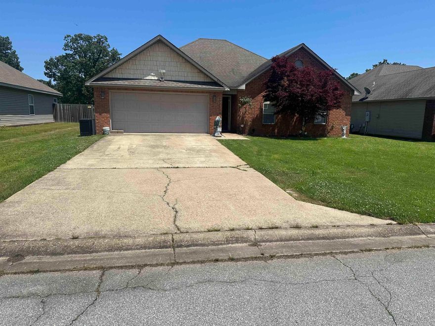 You will definitely want to check out this spacious Brick and Vinyl Siding, 4 Bedroom, 2 bath home, located in Beaver Creek Subdivision, in the Valley View School District. Large living room with hardwood floors, kitchen with lots of space and cabinets and storage. Built in microwave. Nice size updated refrigerator. Laundry room comes with Samsung washer and dryer. Large primary bedroom has tray ceiling, with primary bathroom that has double sinks, jetted tub and shower, with two closets. Split floorplan. Security System. Ready to move in! Back yard has wooden private fencing.