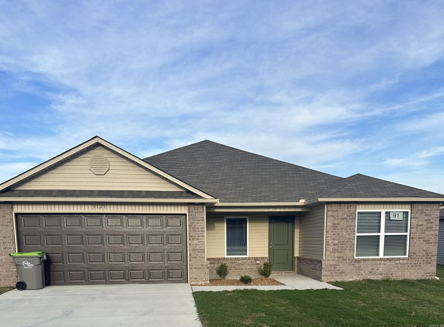 The Kinsley II plan is a wonderful choice for anyone looking for a blend of charm and functionality. The covered front porch adds a warm, inviting touch, perfect for relaxing or greeting guests. Inside, the open floor plan enhances the spacious feel of the home, while the 4 bedrooms and 2 bathrooms ensure plenty of room for family and guests.  The living area is designed for comfort and flexibility, and the dining area/kitchen combo is ideal for entertaining. With energy-efficient appliances, the ample counter space and pantry are great for anyone who loves to cook and experiment in the kitchen.  **SEE SHOWING REMARKS & AGENT REMARKS FOR IMPORTANT INFORMATION**