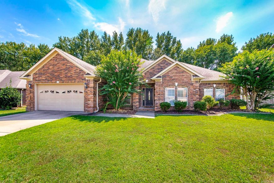 Beautiful 4-Bedroom, 2.5-Bath Home with Custom Finishes and Spacious Design! Step inside to a spacious living room with a cozy fireplace, perfect for relaxing nights in or hosting friends and family. The stunning eat-in kitchen features custom cabinets, granite countertops, a large island, and a bay window that fills the space with natural light. Enjoy meals in the elegant formal dining room, and unwind in the luxurious primary suite with his and hers closets, double sinks, a jetted tub, and a walk-in shower. The laundry room offers a convenient sink and extra storage. Spacious guest rooms provide comfort for everyone, and the covered patio overlooks a fully fenced yard—ideal for morning coffee or weekend gatherings.
