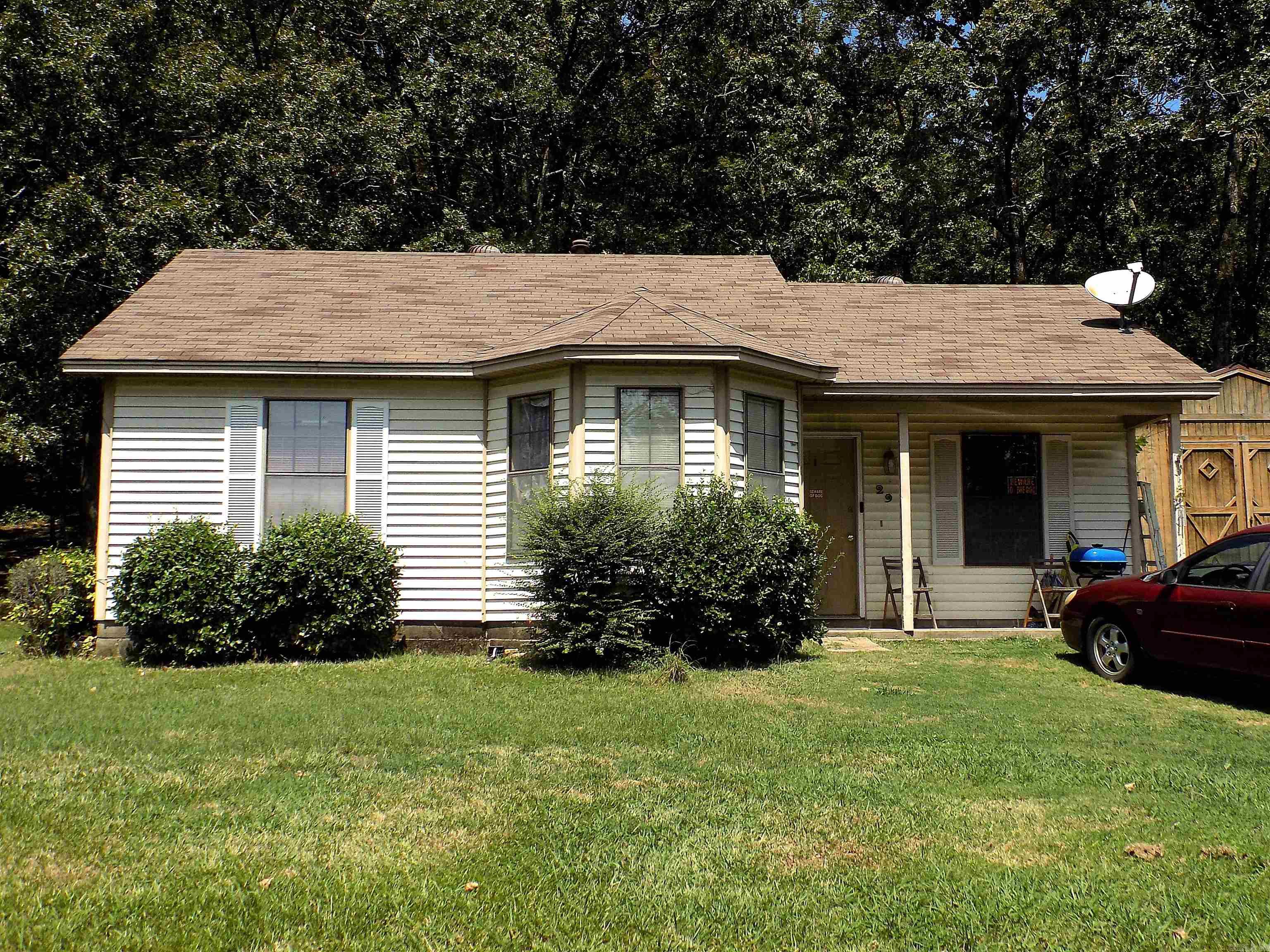 3 bed 1 bath with 11x16 storage building. Home features Lvt flooring and ceramic tile. Bay window in the large bedroom with a walk in closet. Bathroom is good size with a garden tub shower unit.