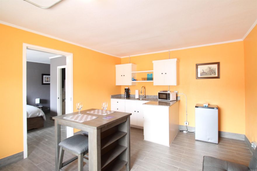 Entire building remodeled in 2024.  Kitchen is a kitchenette.  These apartments include utilities and have the option to be rented fully furnished at a higher rate.  the building sits halfway between downtown and Oaklawn.