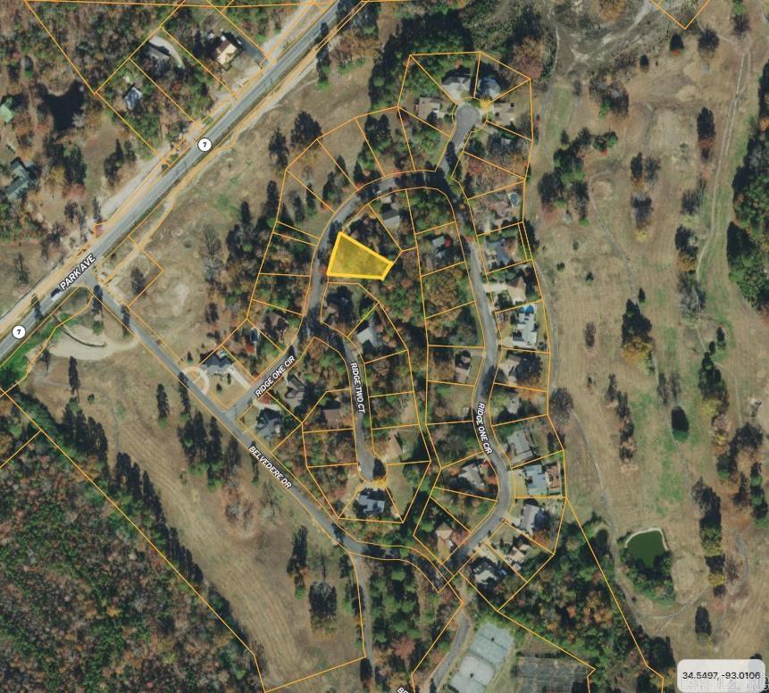 Beautiful lots in existing subdivision. Near new bypass. All utilities available. Located off of scenic Hwy 7. 5 minutes to Historic Downtown Hot Springs. Less than 7 miles from Oaklawn Racing & Gaming. Near HSV and Bike Trails. Subdivision in old Belvedere Golf Community is surrounded by over 500 acres of Dept of Agriculture acreage. Steep, wooded lot, vista views.