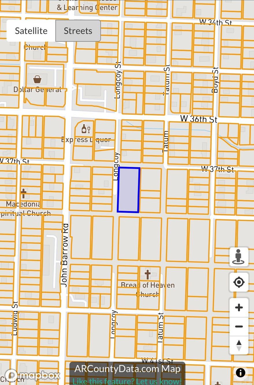 Large lot right in the heart of Little Rock. Dead end street that almost reaches the end of the property but perfect to put in a little group of homes or several duplexes. As you can see in the photos, some clearing has been started.
