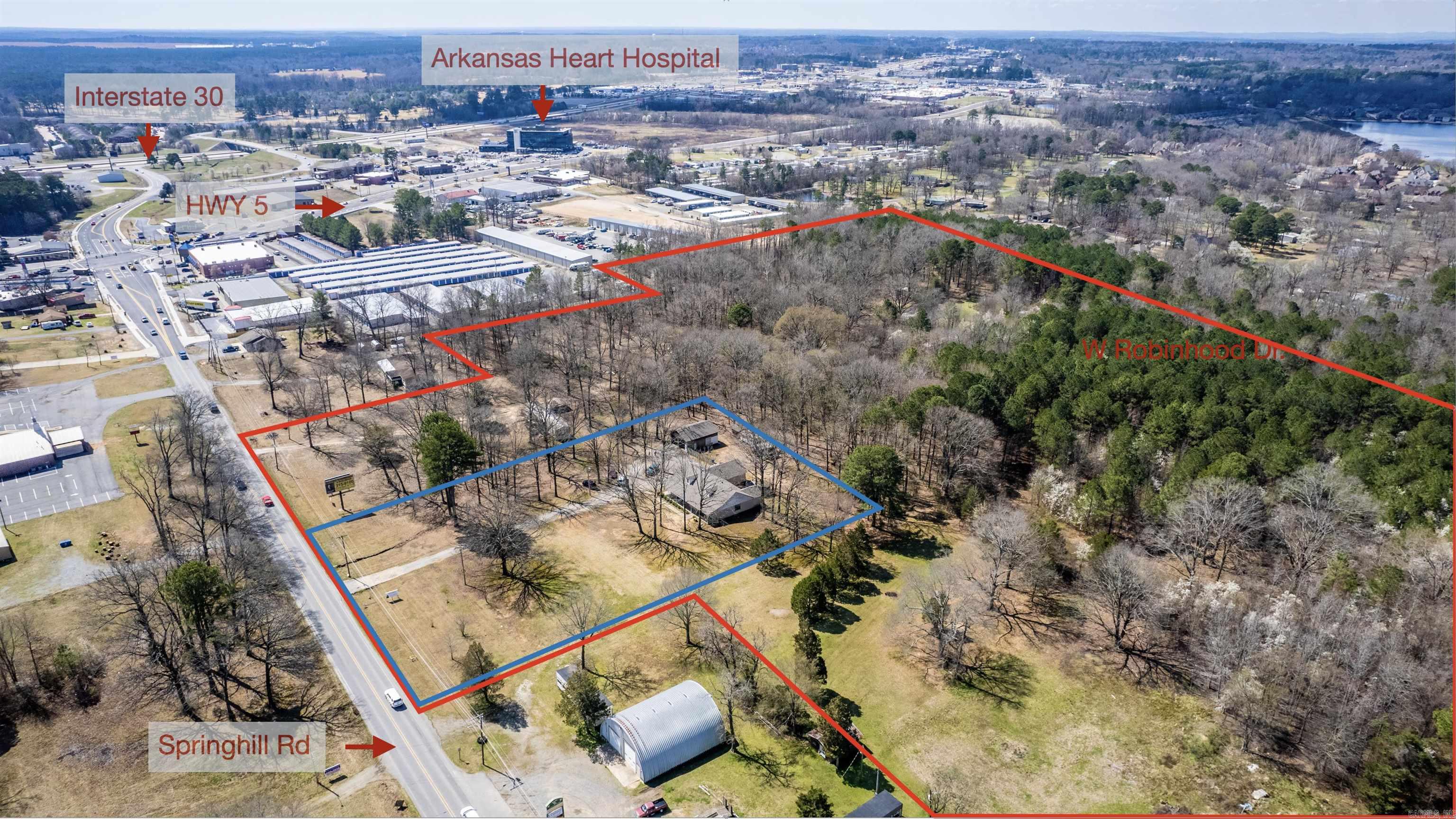 28 acres centrally located, just minutes from Little Rock immediately off of Interstate 30 in Bryant! Prime location off of Hwy 5 on Springhill Rd. Quick and easy access to the new Arkansas Heart Hospital, shopping, schools, churches, restaurants, pharmacy, medical plaza and so much more! Seller will subdivide.